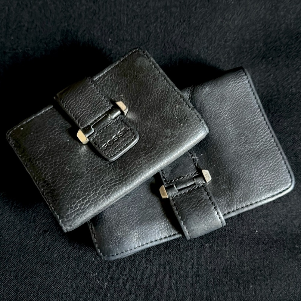 Vintage FOSSIL & PELLE STUDIO Wallet Set